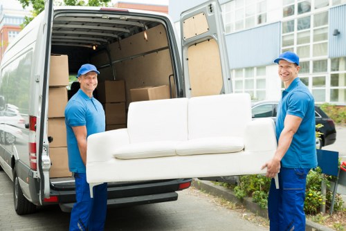 Removal team preparing a home move in West Hampstead