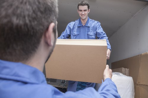 Student removals van outside a West Hampstead residential street