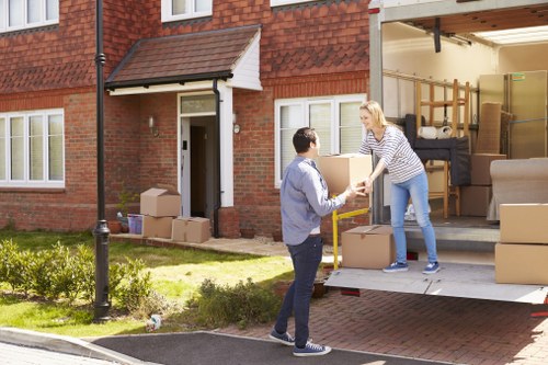 Packing boxes and moving supplies for a home move in West Hampstead