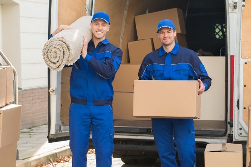 Office removals team planning a business move in West Hampstead