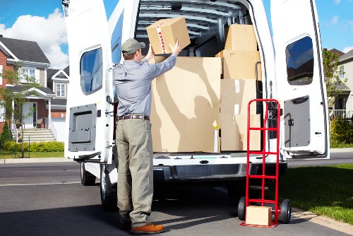Furniture removals team handling a move in West Hampstead