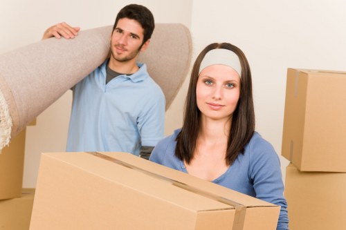 Careful loading of household items for a local relocation in West Hampstead