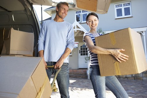 Careful wrapping and loading of household furniture for transport